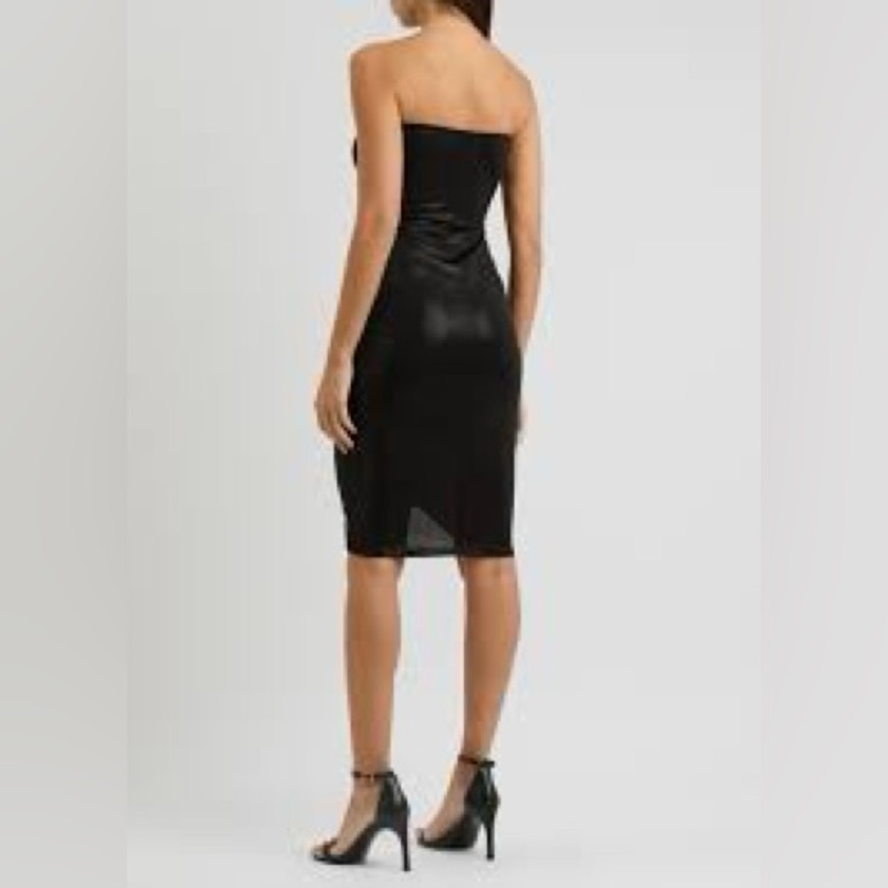 NORMA KAMALI for FWRD Strapless leather style Dress Size Small